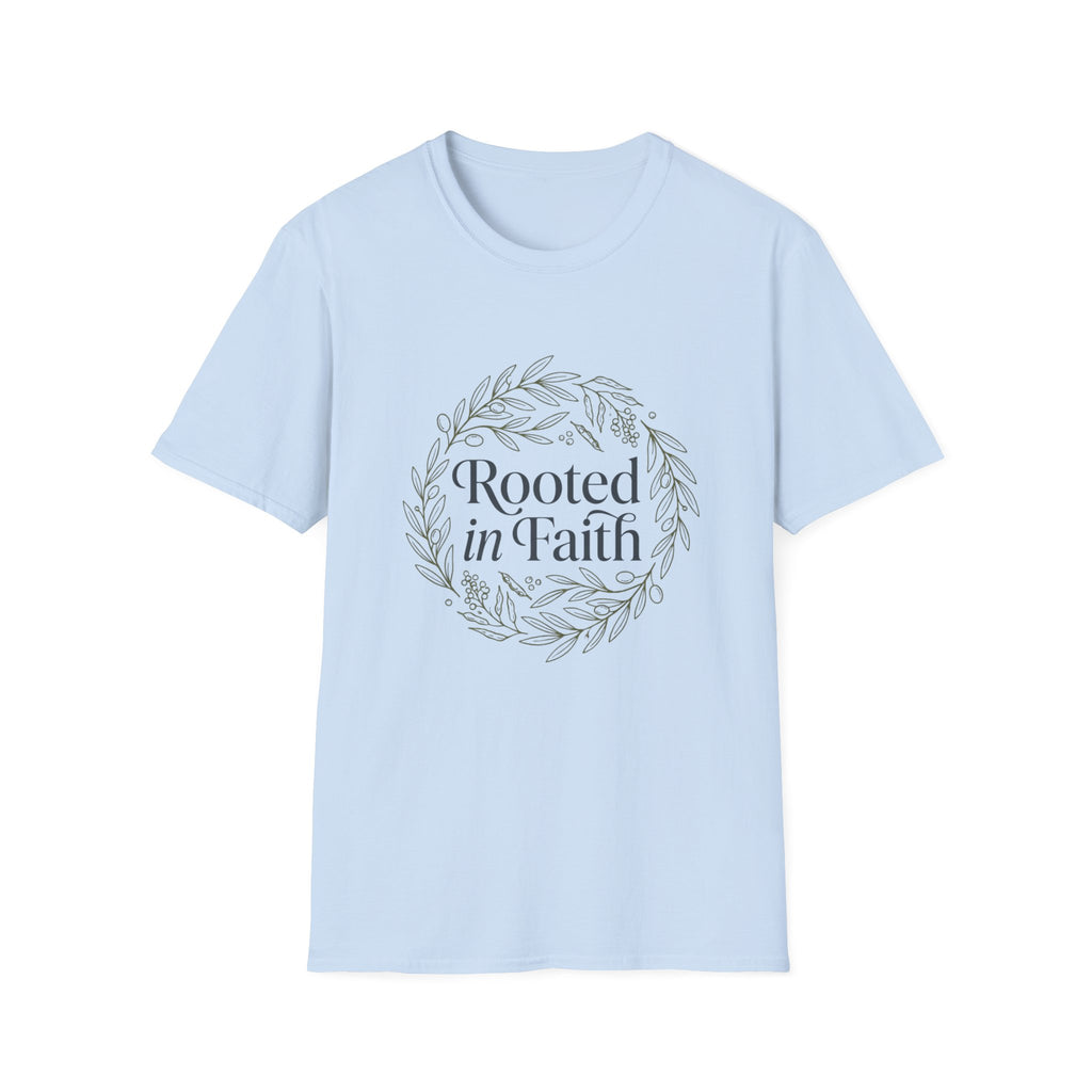 Rooted in faith - Circle design T-shirt