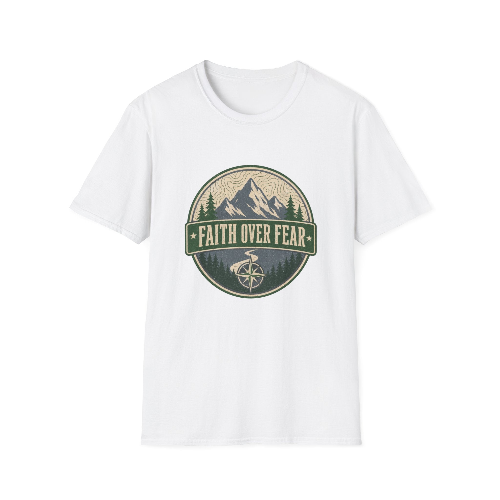 Faith over fear - mountains design T-shirt