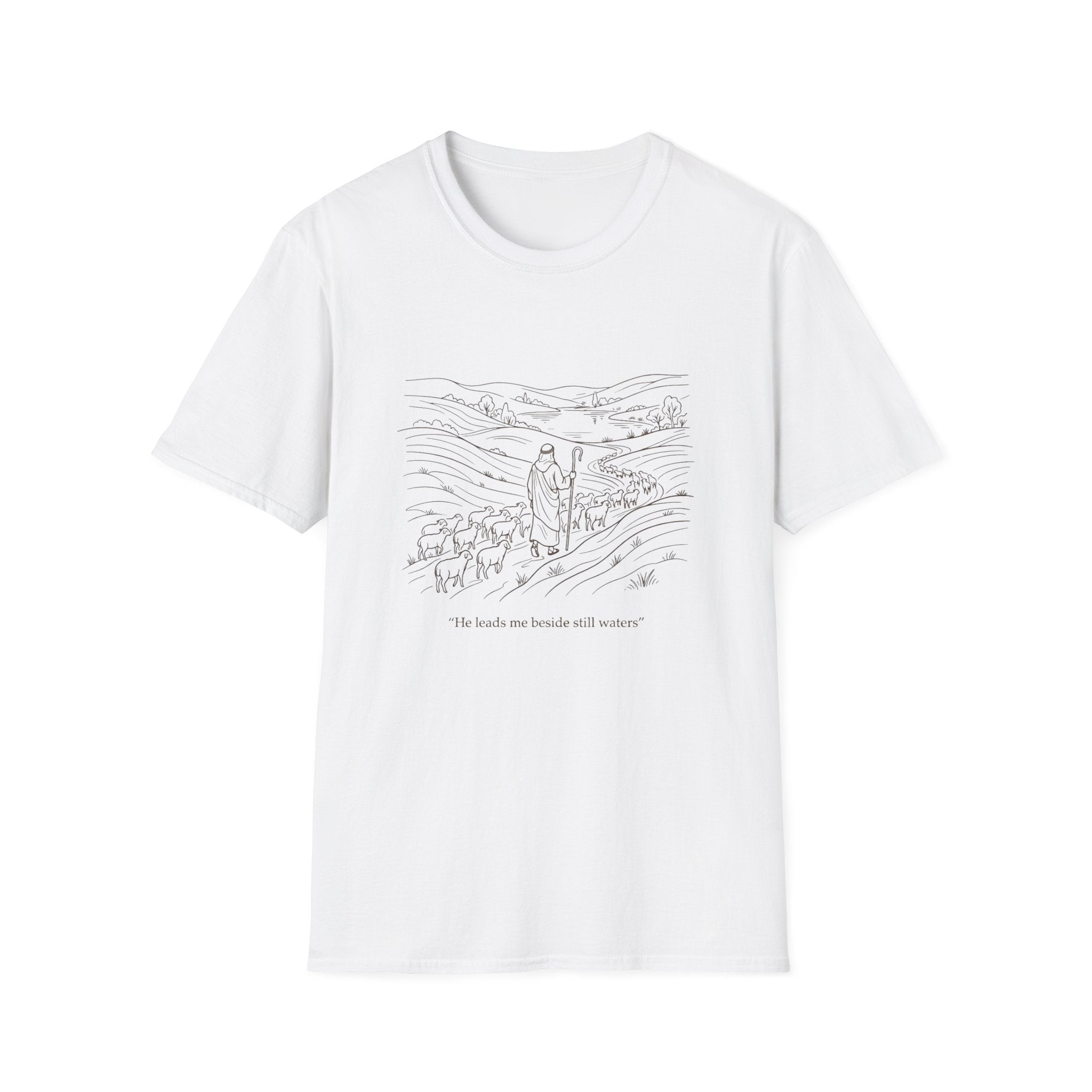 He leads me beside still waters T-shirt