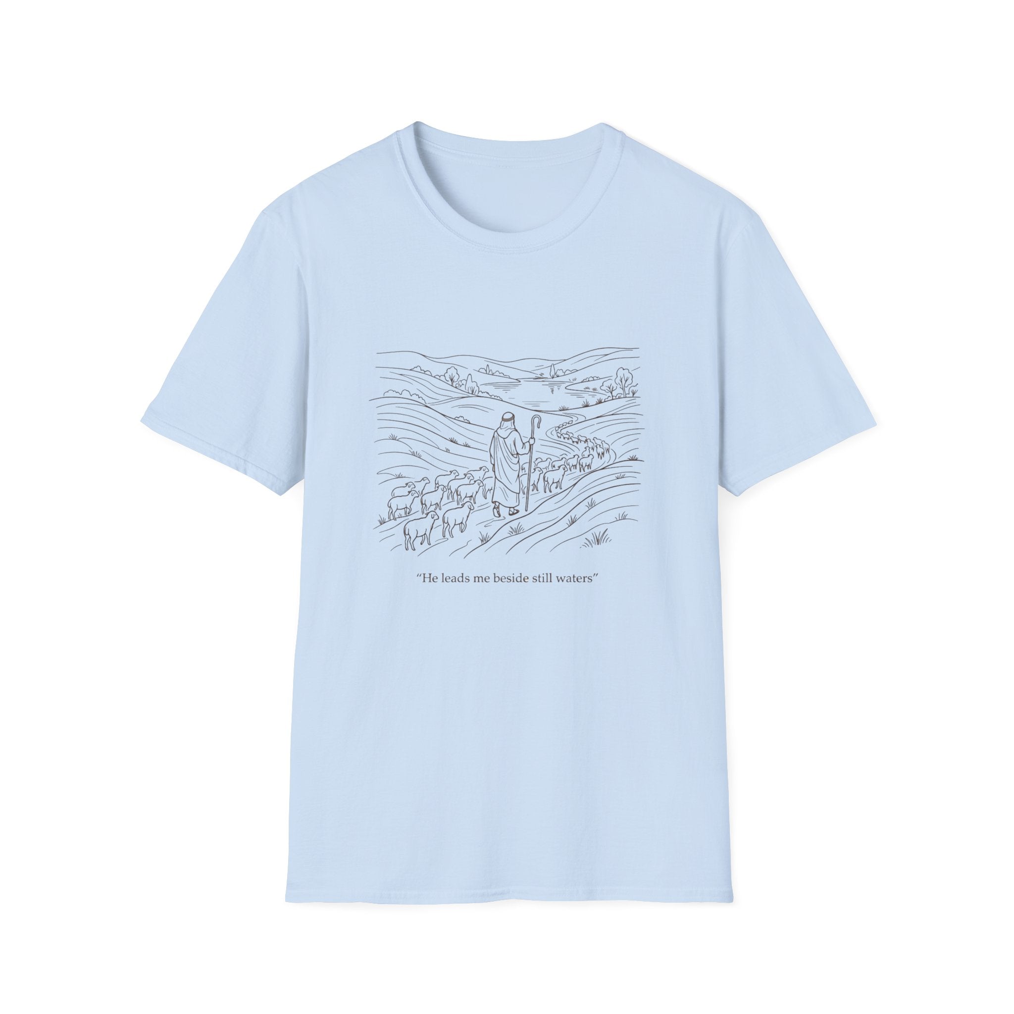 He leads me beside still waters T-shirt