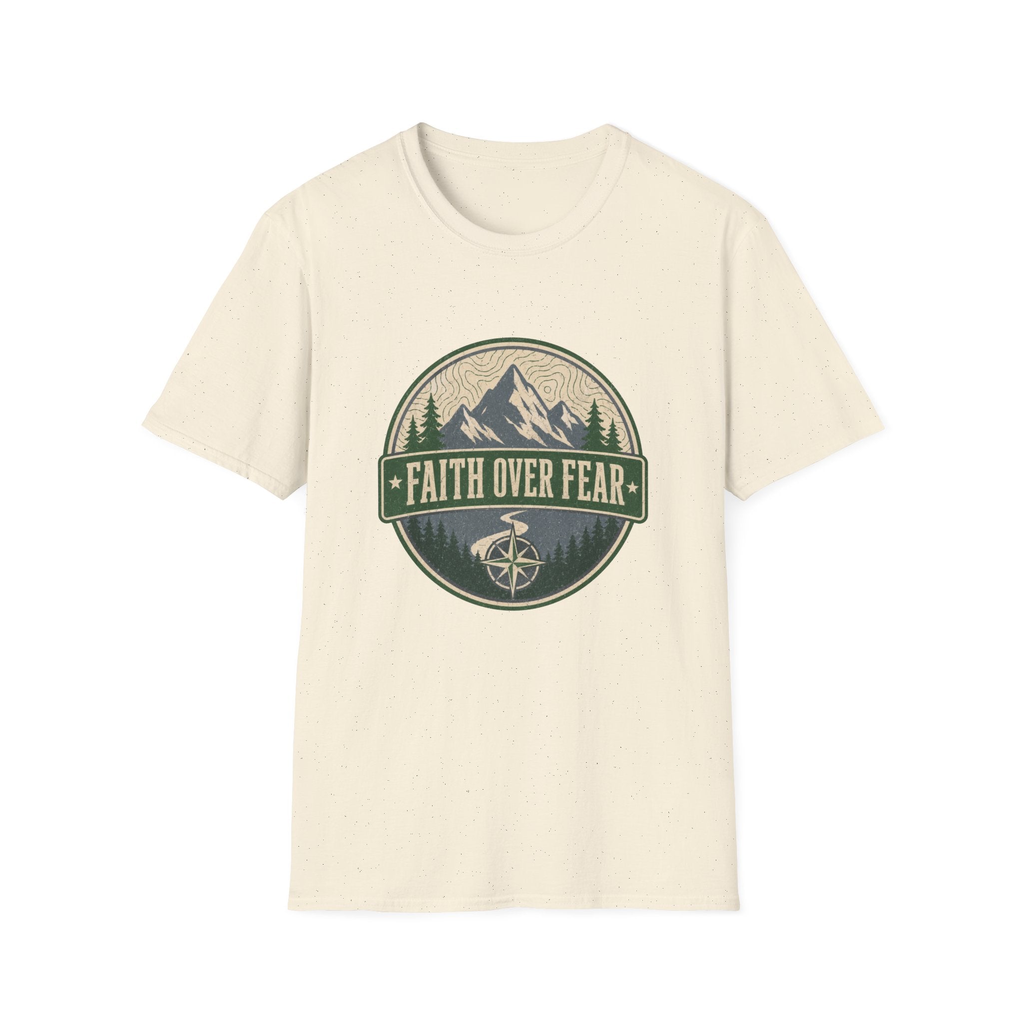 Faith over fear - mountains design T-shirt