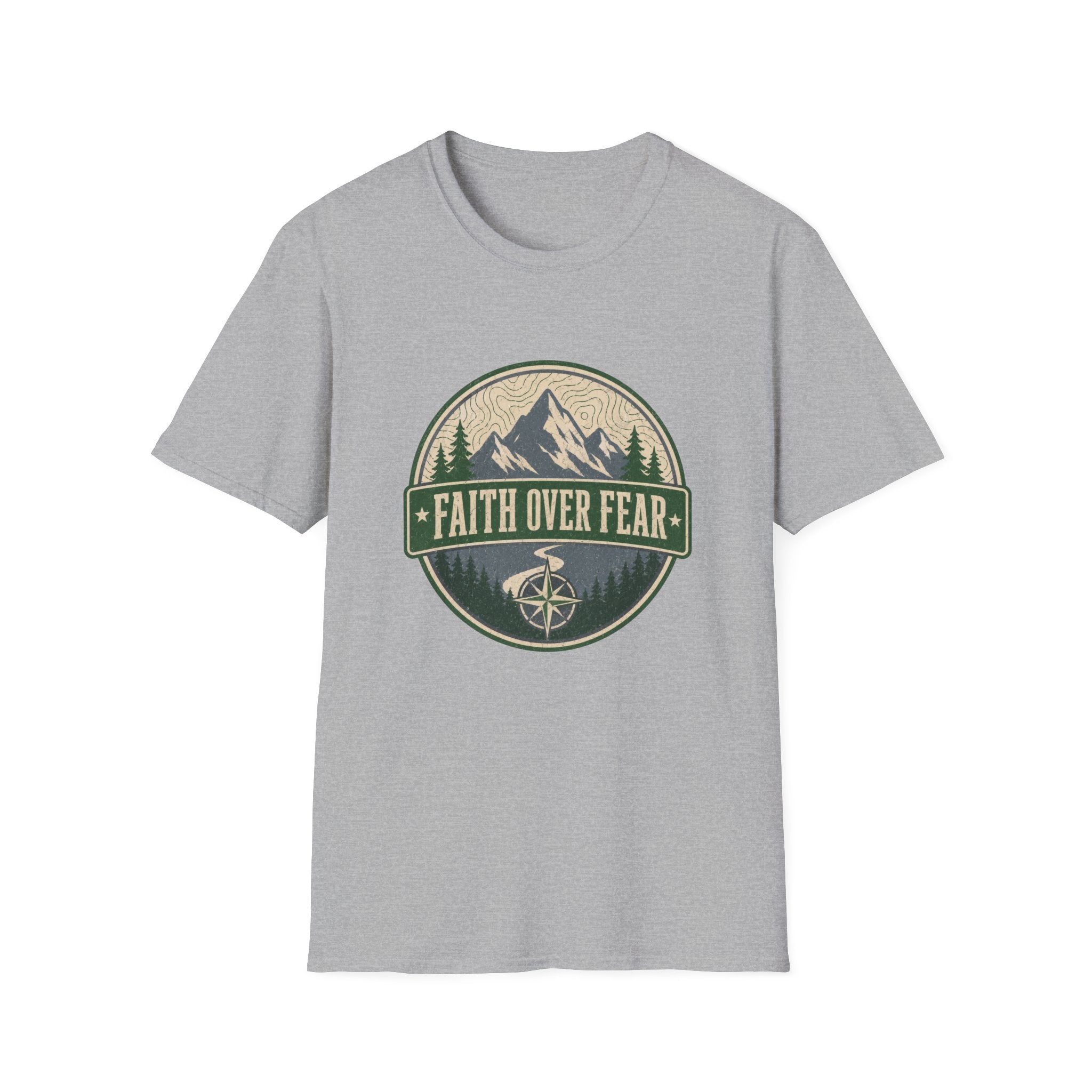 Faith over fear - mountains design T-shirt