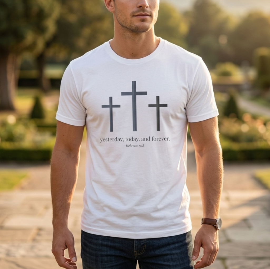 Yesterday, today and forever - Hebrews 13:8 T-shirt