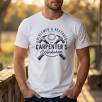 Redeemed & restored - the carpenter's workshop T-shirt