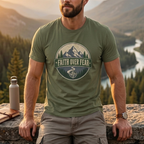 Faith over fear - mountains design T-shirt