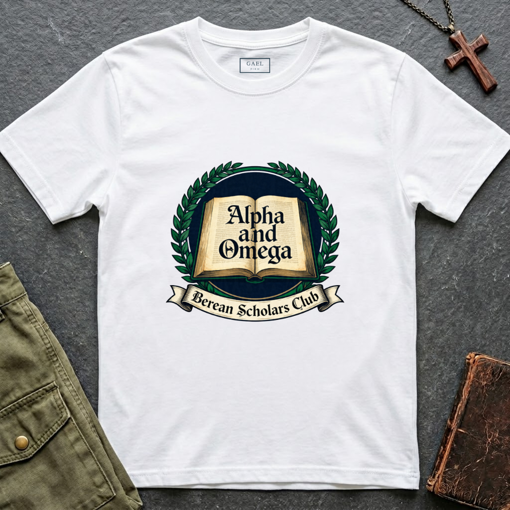 Alpha and omega - Berean scholars club T-shirt