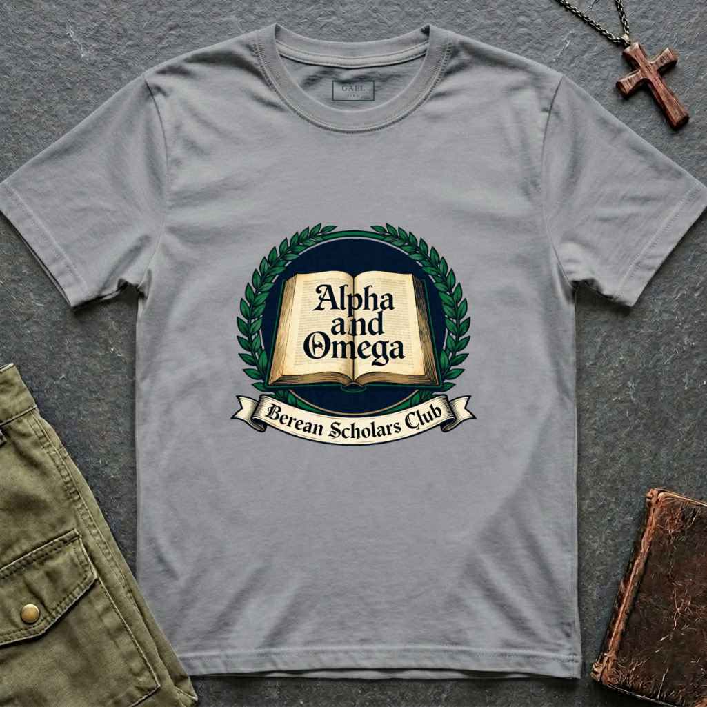 Alpha and omega - Berean scholars club T-shirt