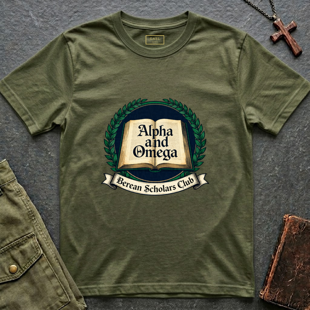 Alpha and omega - Berean scholars club T-shirt