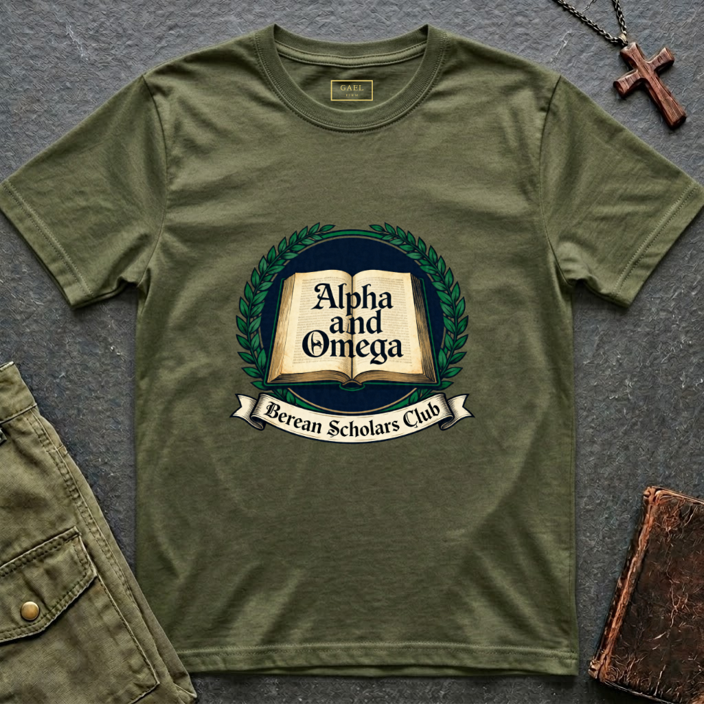 Alpha and omega - Berean scholars club T-shirt