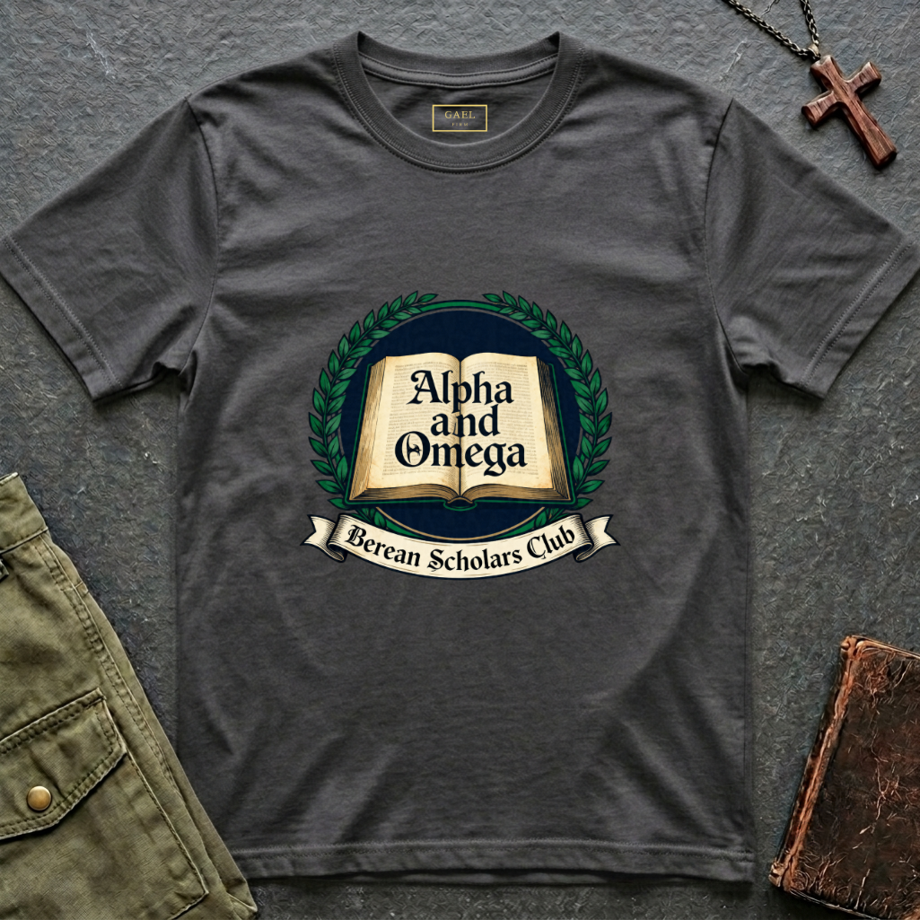 Alpha and omega - Berean scholars club T-shirt