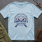 Redeemed & restored - the carpenter's workshop T-shirt