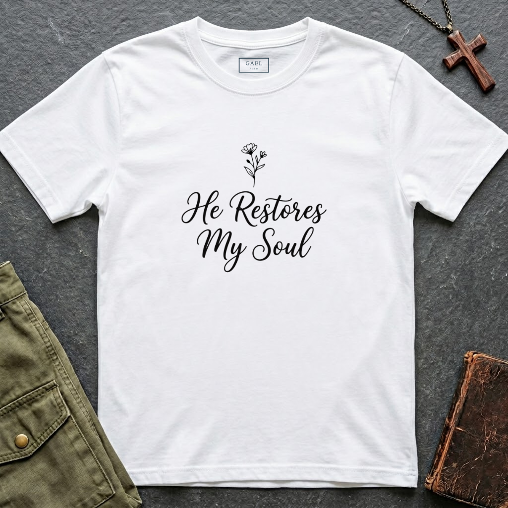 He restores my soul T-shirt