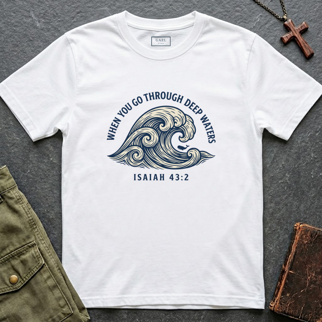 When you go through deep waters - Isaiah 43:2 T-shirt