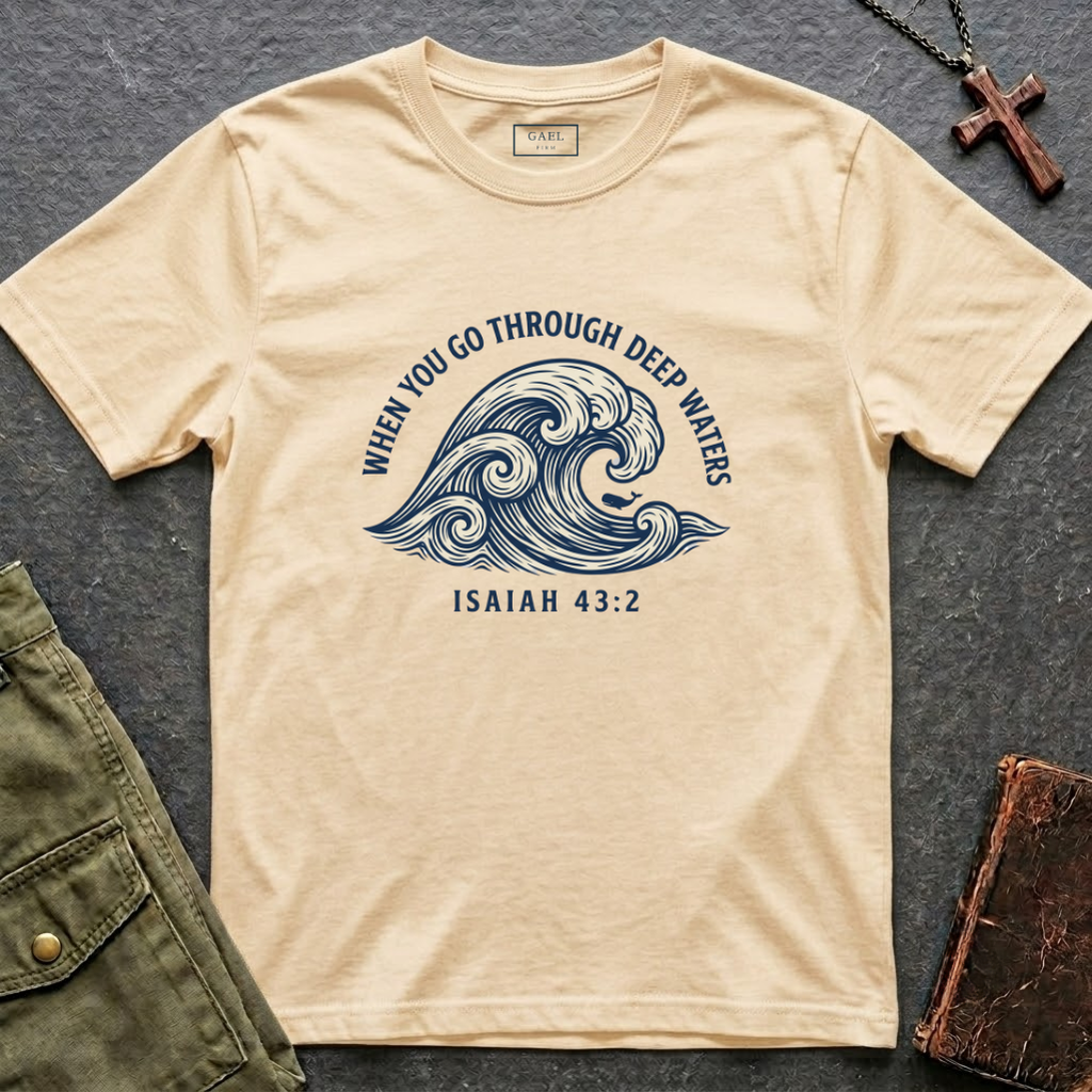 When you go through deep waters - Isaiah 43:2 T-shirt