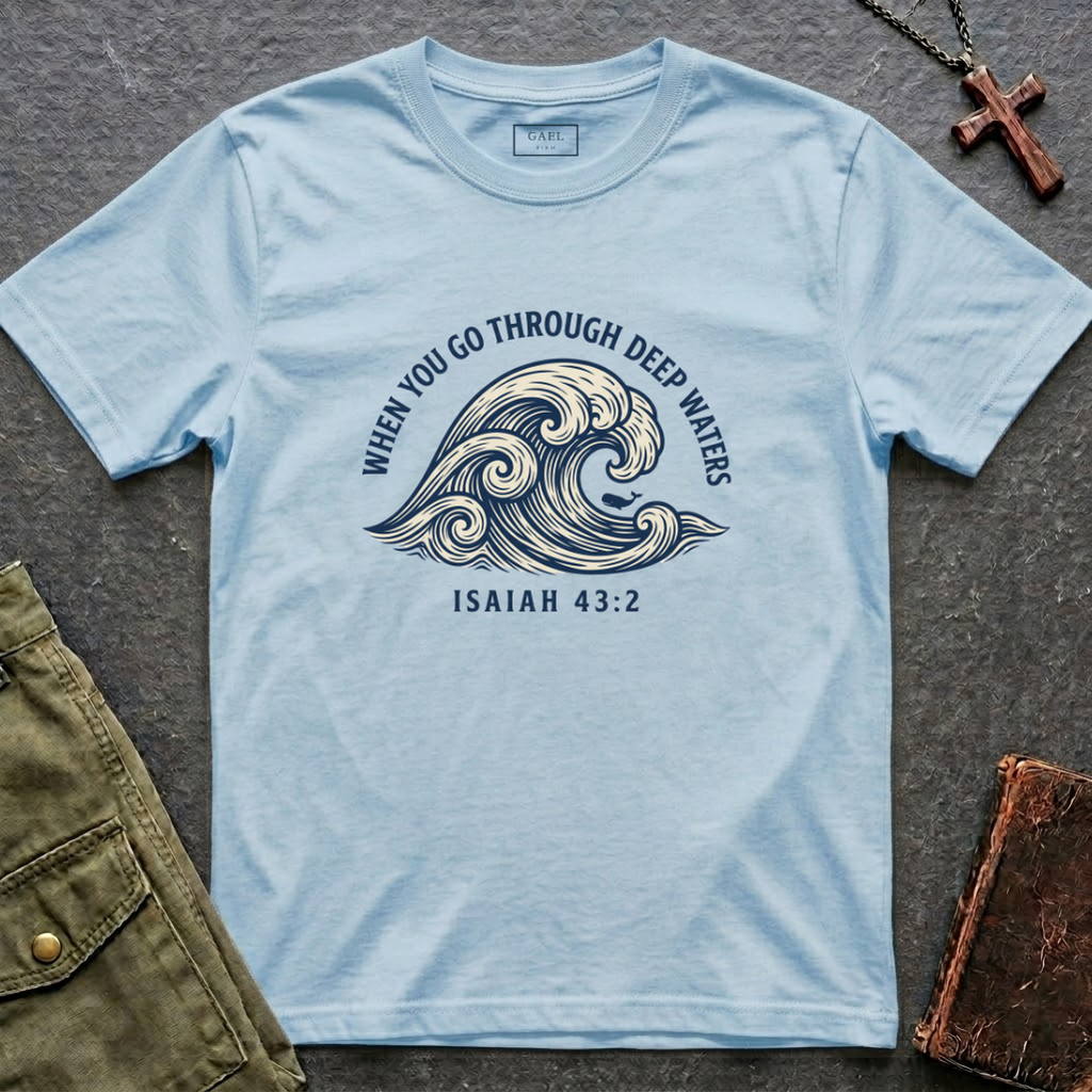 When you go through deep waters - Isaiah 43:2 T-shirt