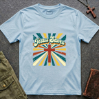 Jesus saves colorful cross T-shirt