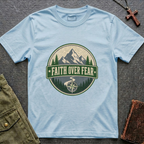 Faith over fear - mountains design T-shirt