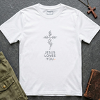 Jesus loves you - Plant - Cross T-shirt