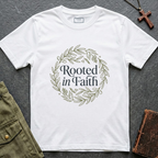 Rooted in faith - Circle design T-shirt