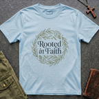 Rooted in faith - Circle design T-shirt