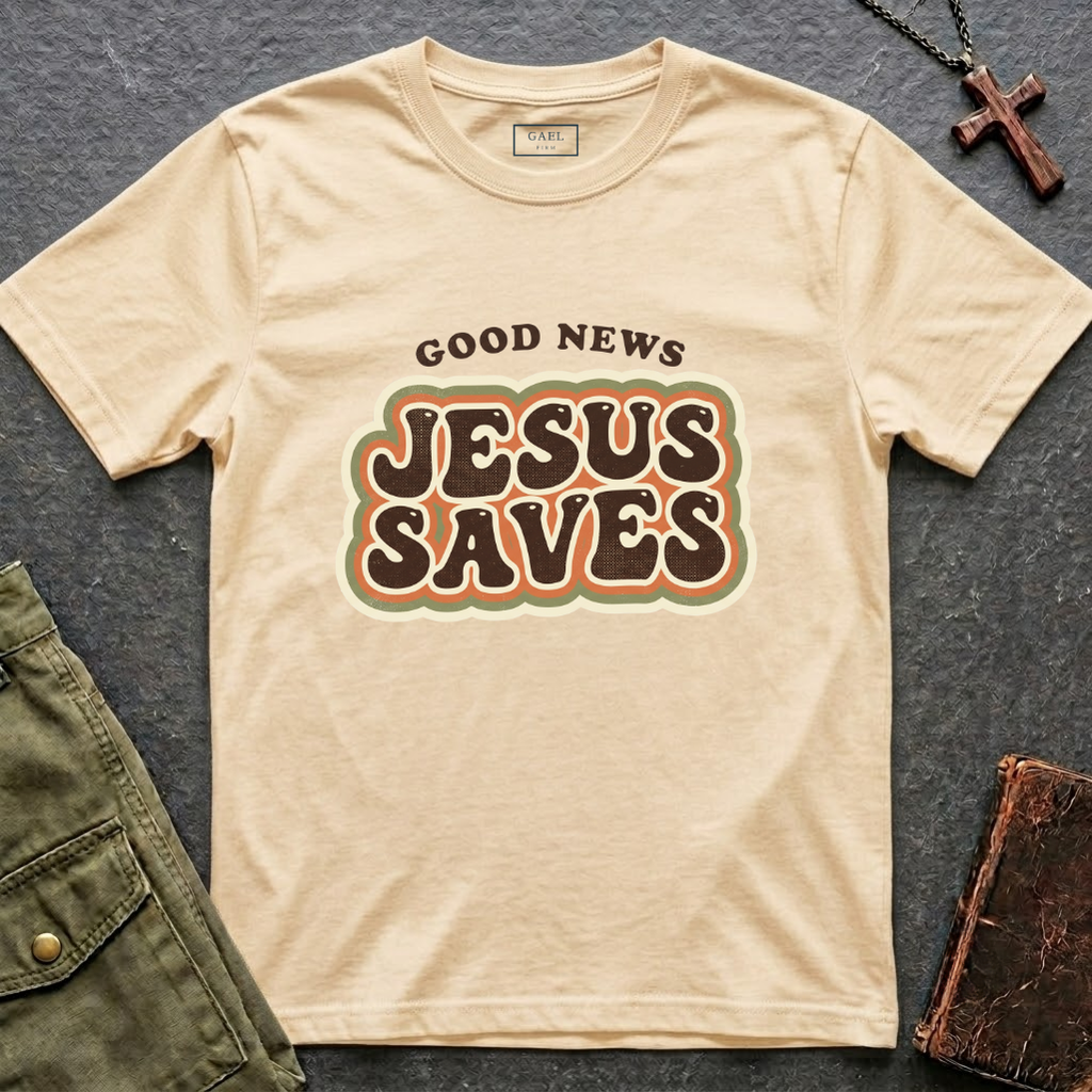 Good news, Jesus saves T-shirt