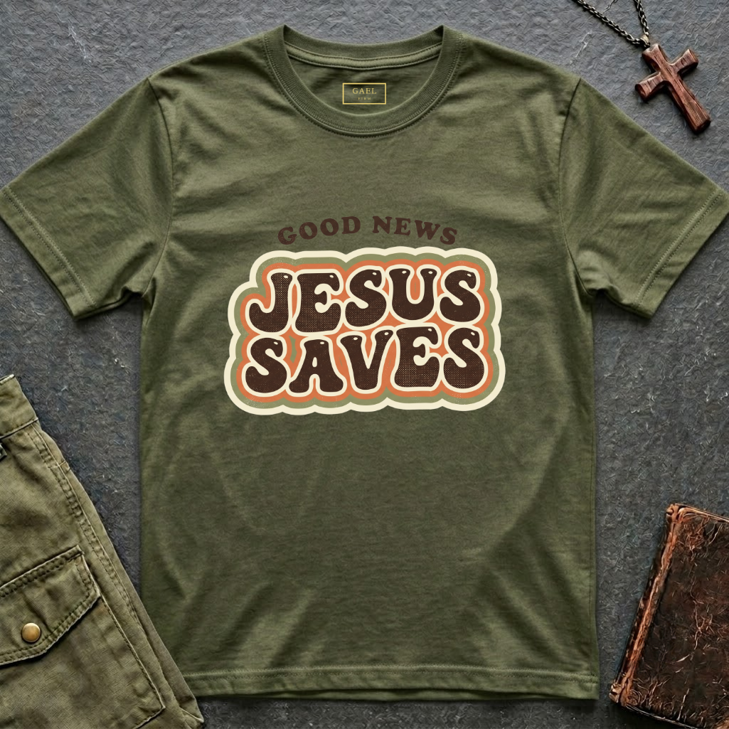 Good news, Jesus saves T-shirt