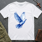 Dove of peace in shades of blue T-shirt