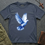 Dove of peace in shades of blue T-shirt