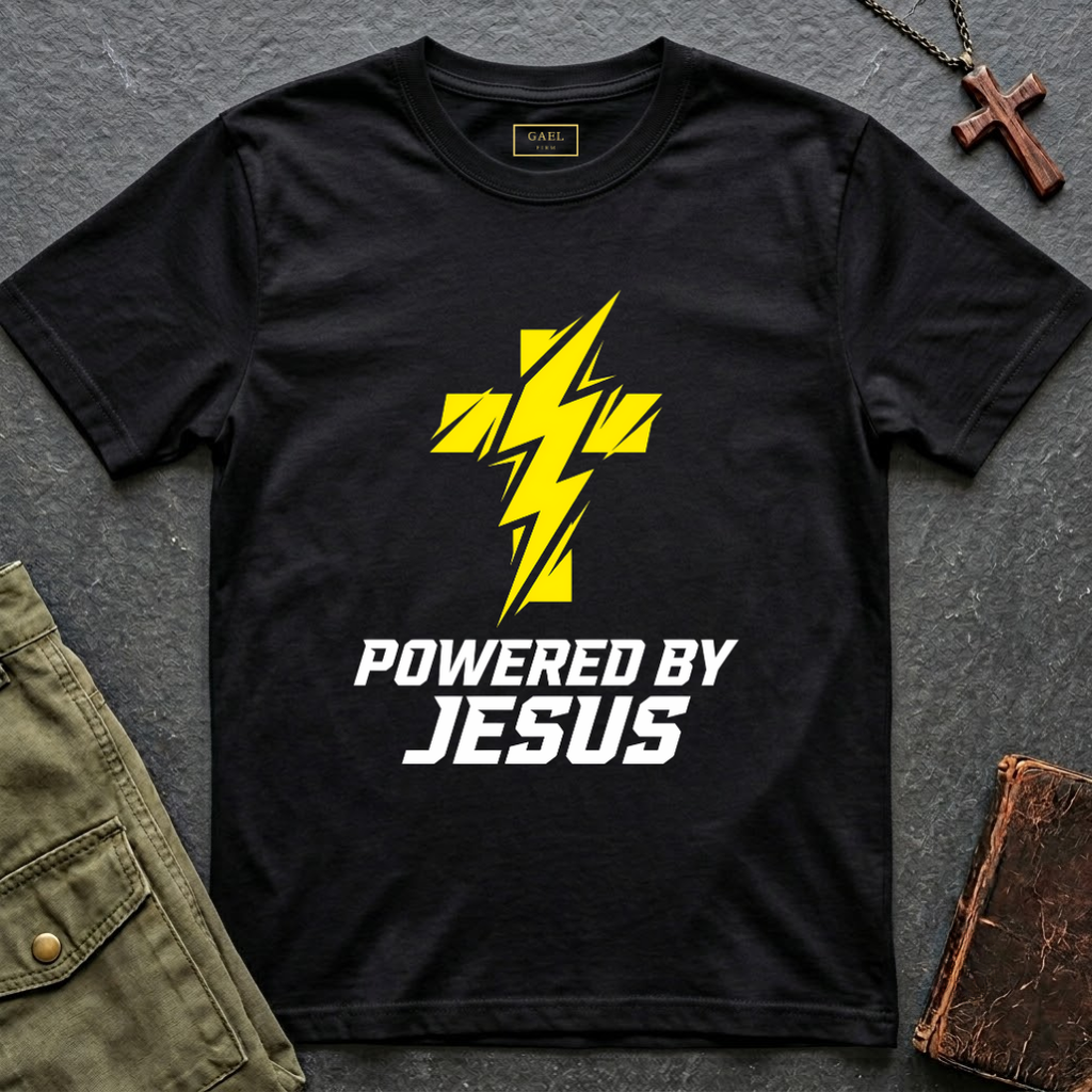 POWERED BY JESUS T-shirt