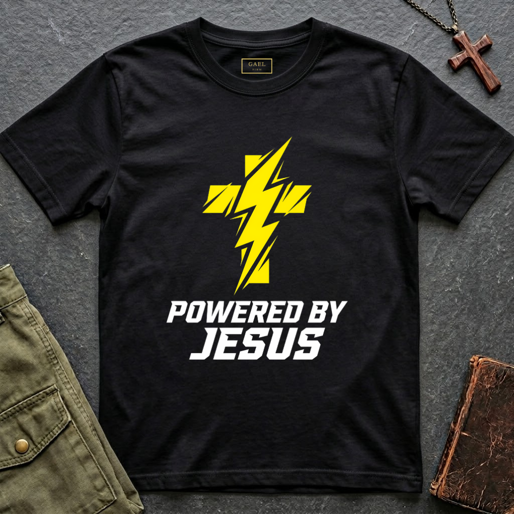 POWERED BY JESUS T-shirt