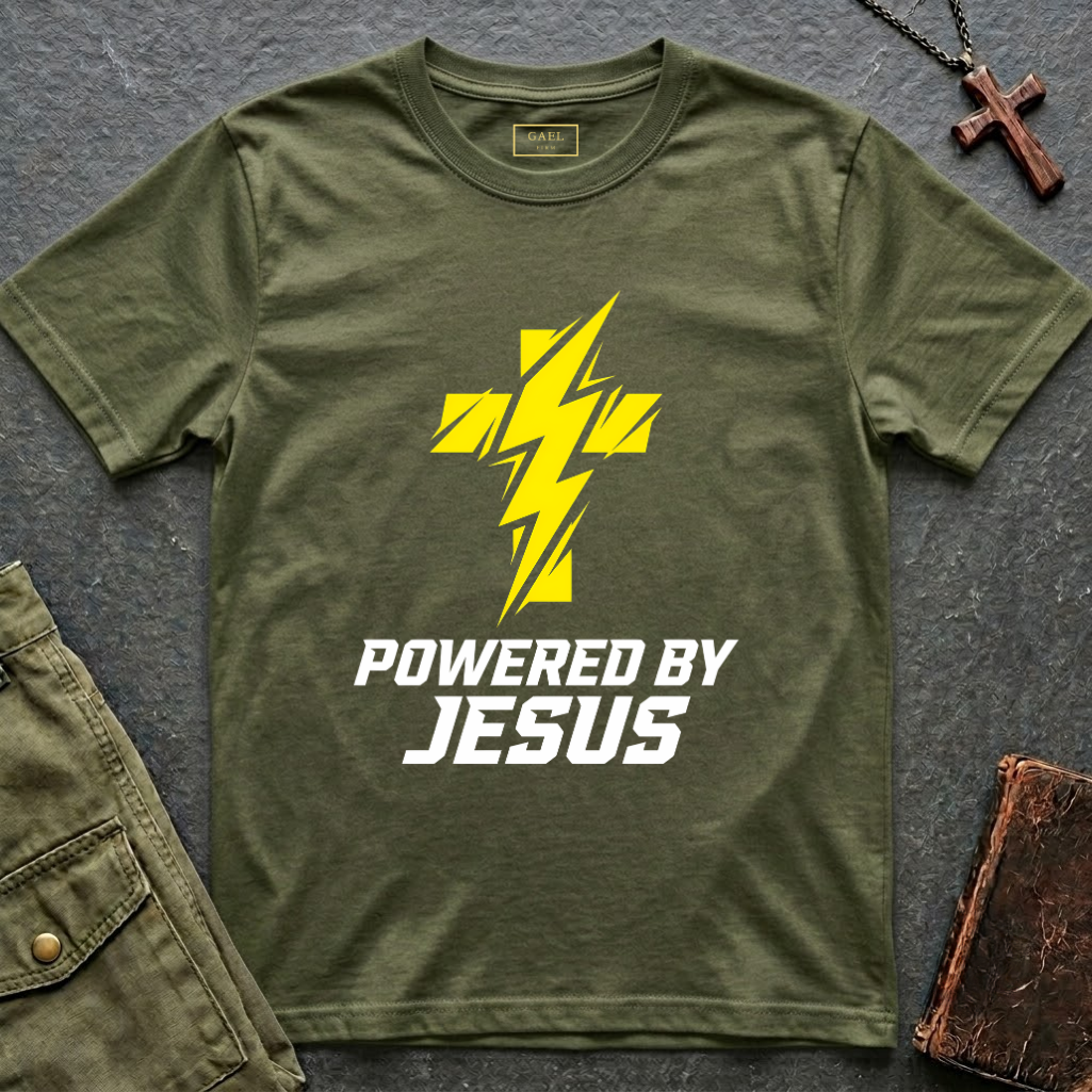 POWERED BY JESUS T-shirt