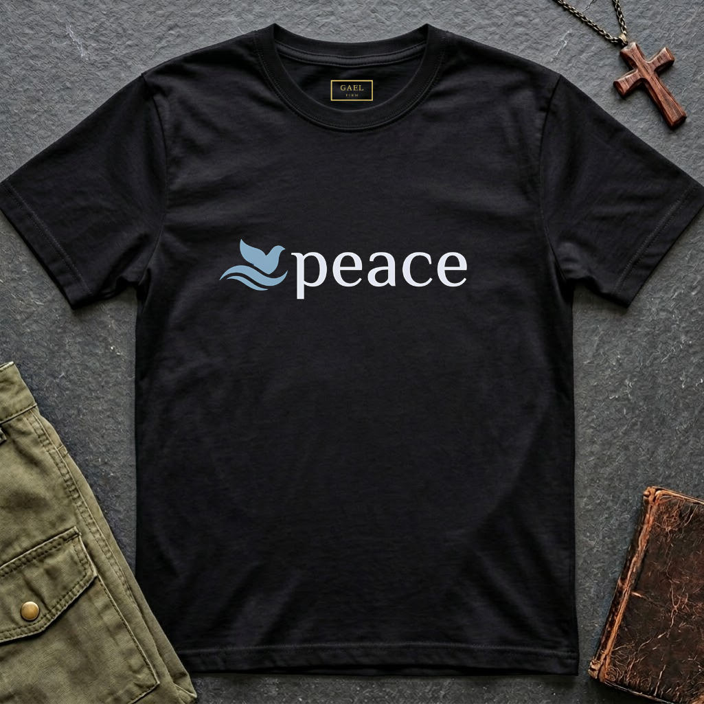 Peace text T-shirt