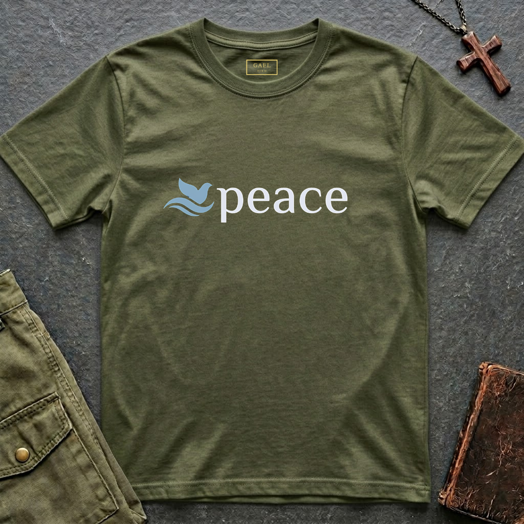 Peace text T-shirt