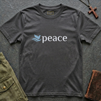Peace text T-shirt