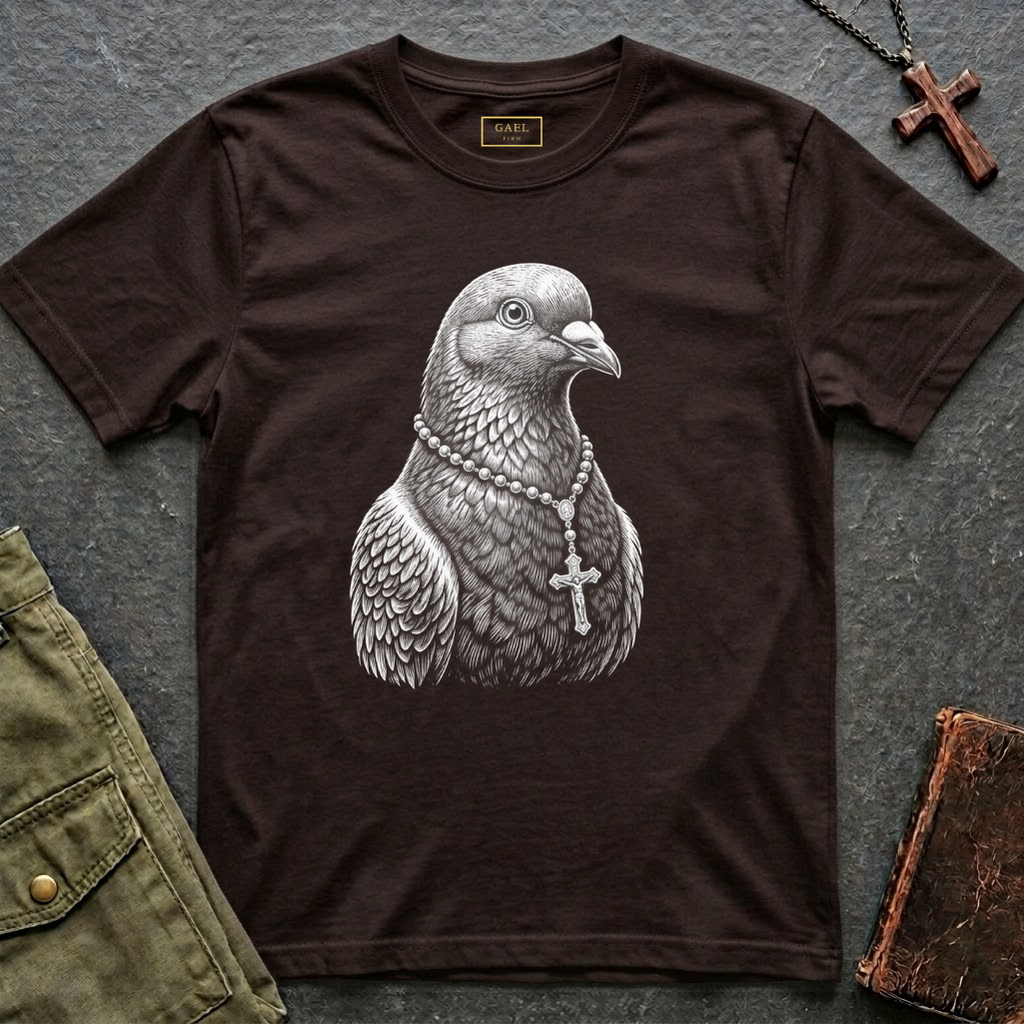 Rosary Dove Graphic Tee T-shirt