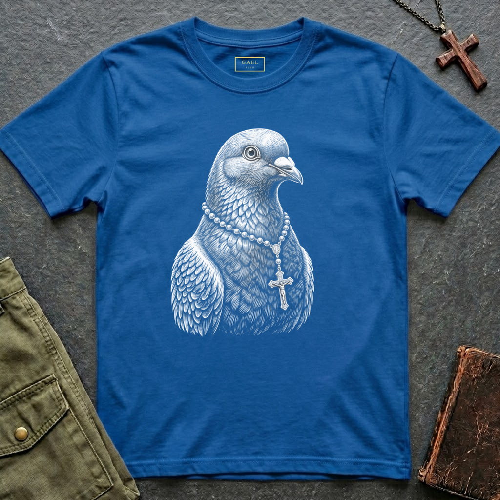 Rosary Dove Graphic Tee T-shirt