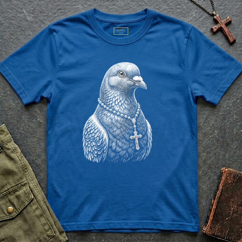 Rosary Dove Graphic Tee T-shirt