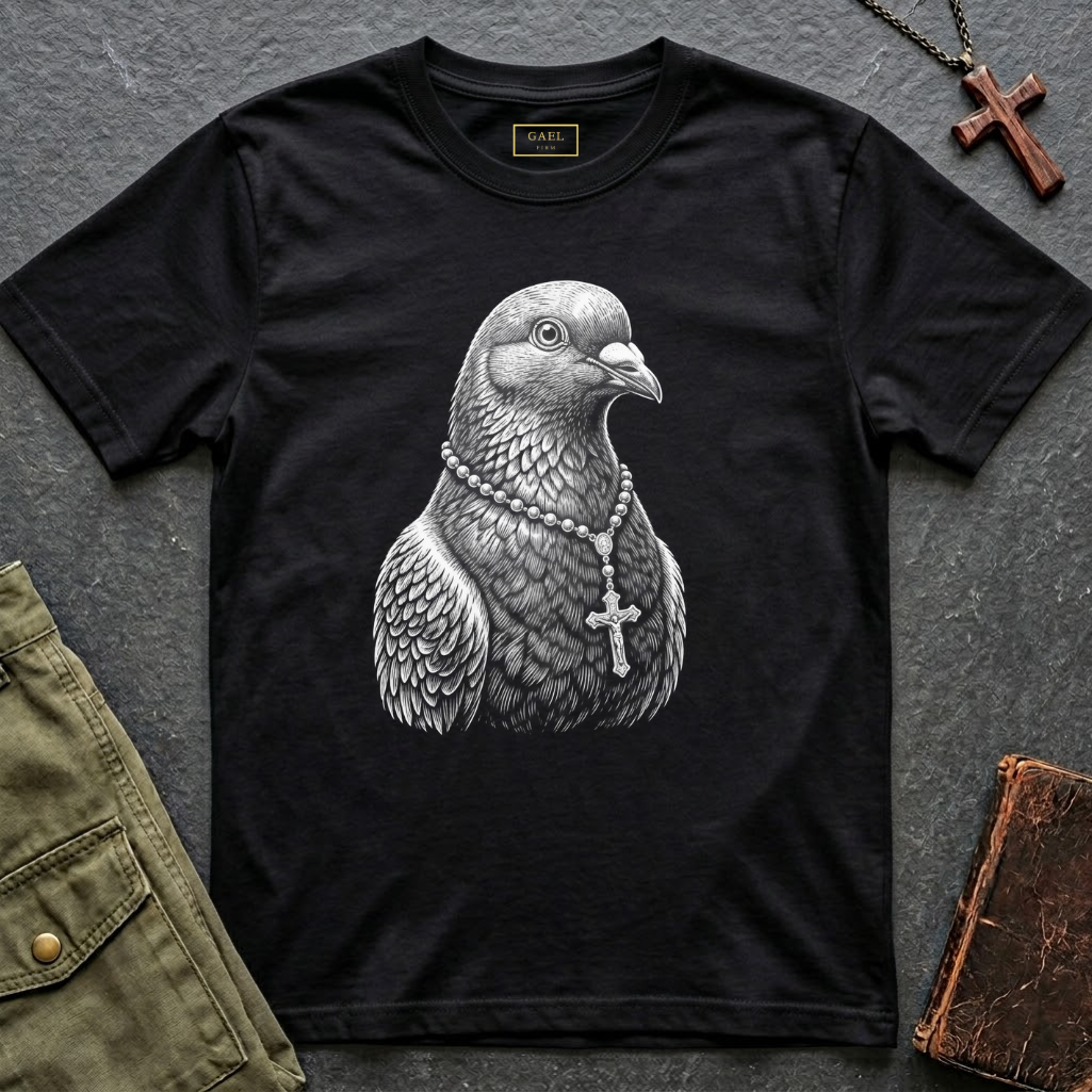 Rosary Dove Graphic Tee T-shirt