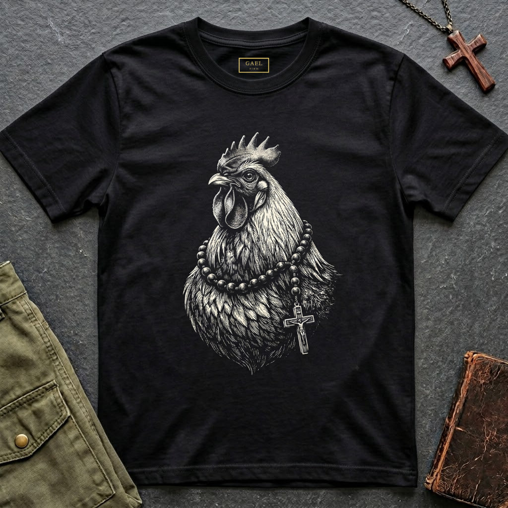 Faith rooster Rosary Graphic T-shirt