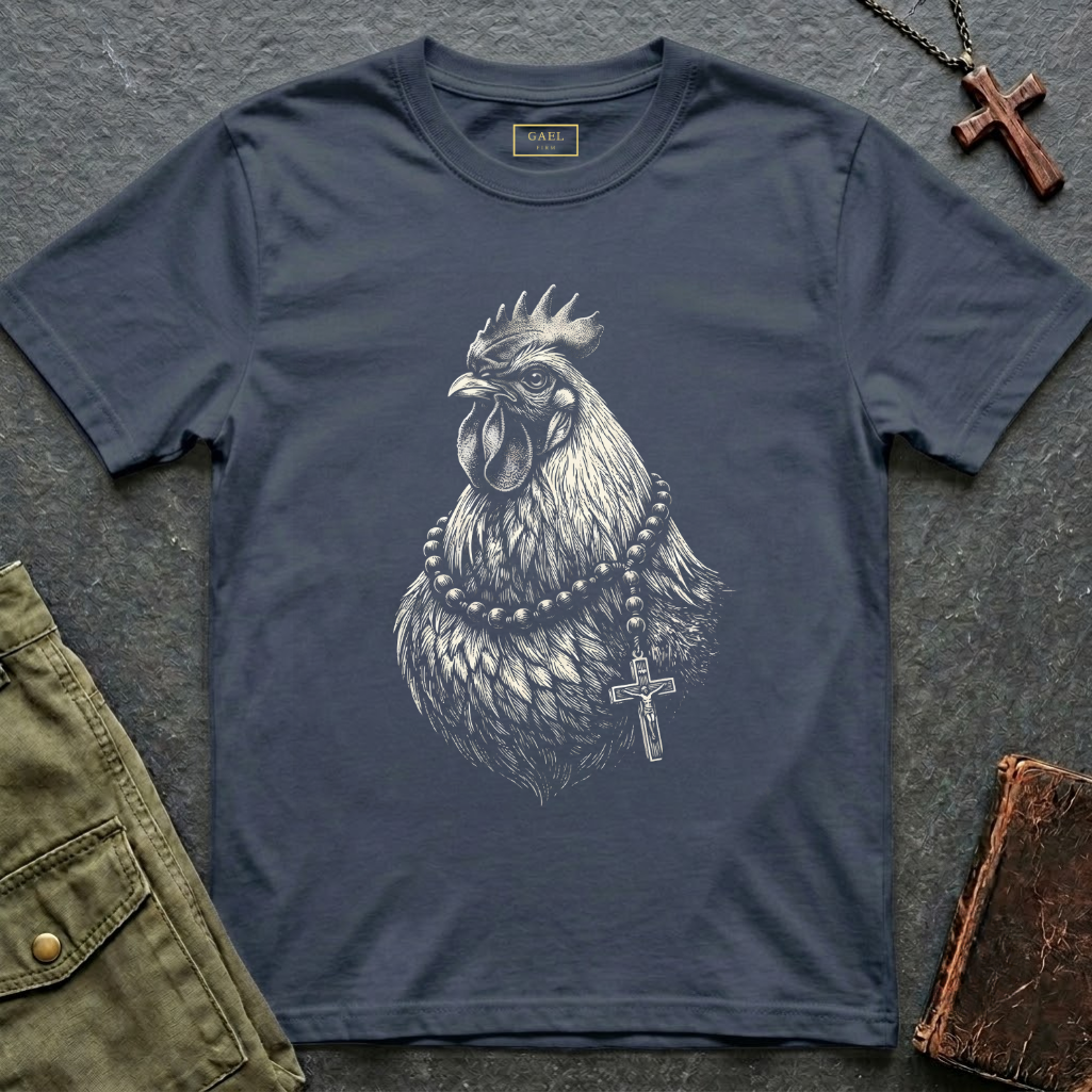 Faith rooster Rosary Graphic T-shirt