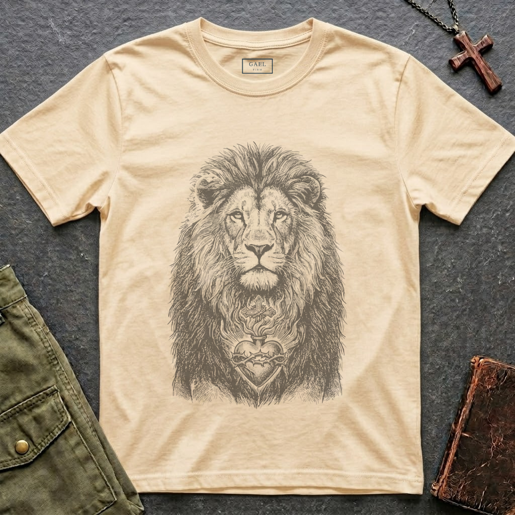 Lion of Judah - Sacred Heart of Jesus T-shirt