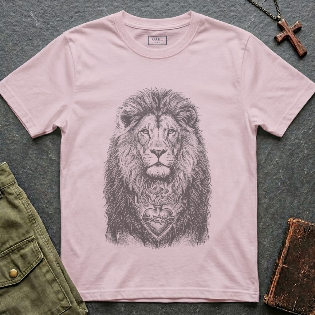 Lion of Judah - Sacred Heart of Jesus T-shirt