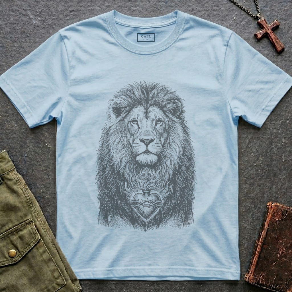 Lion of Judah - Sacred Heart of Jesus T-shirt