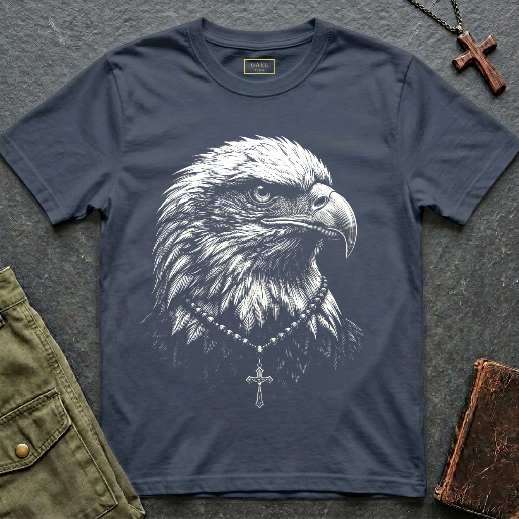 Faithful Eagle Rosary T-shirt