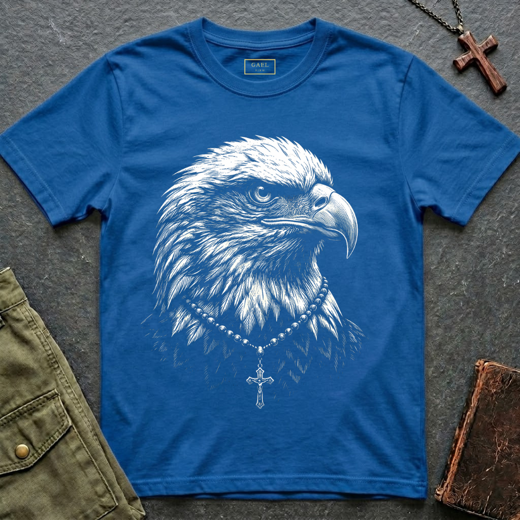 Faithful Eagle Rosary T-shirt
