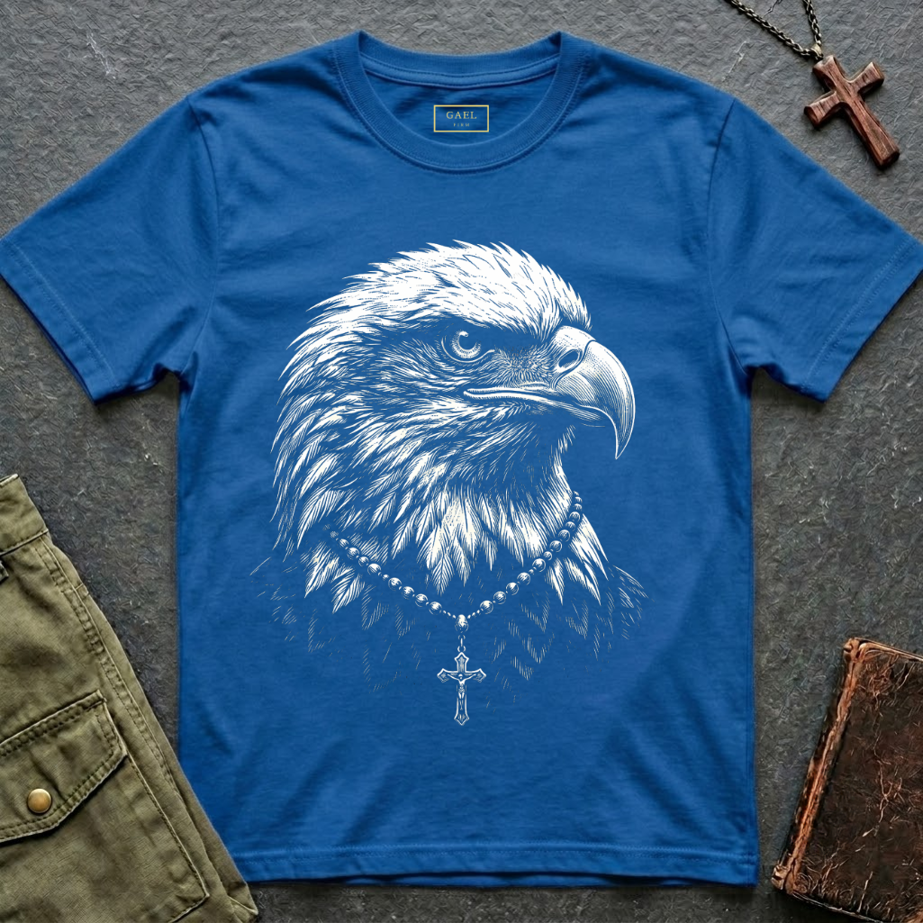 Faithful Eagle Rosary T-shirt