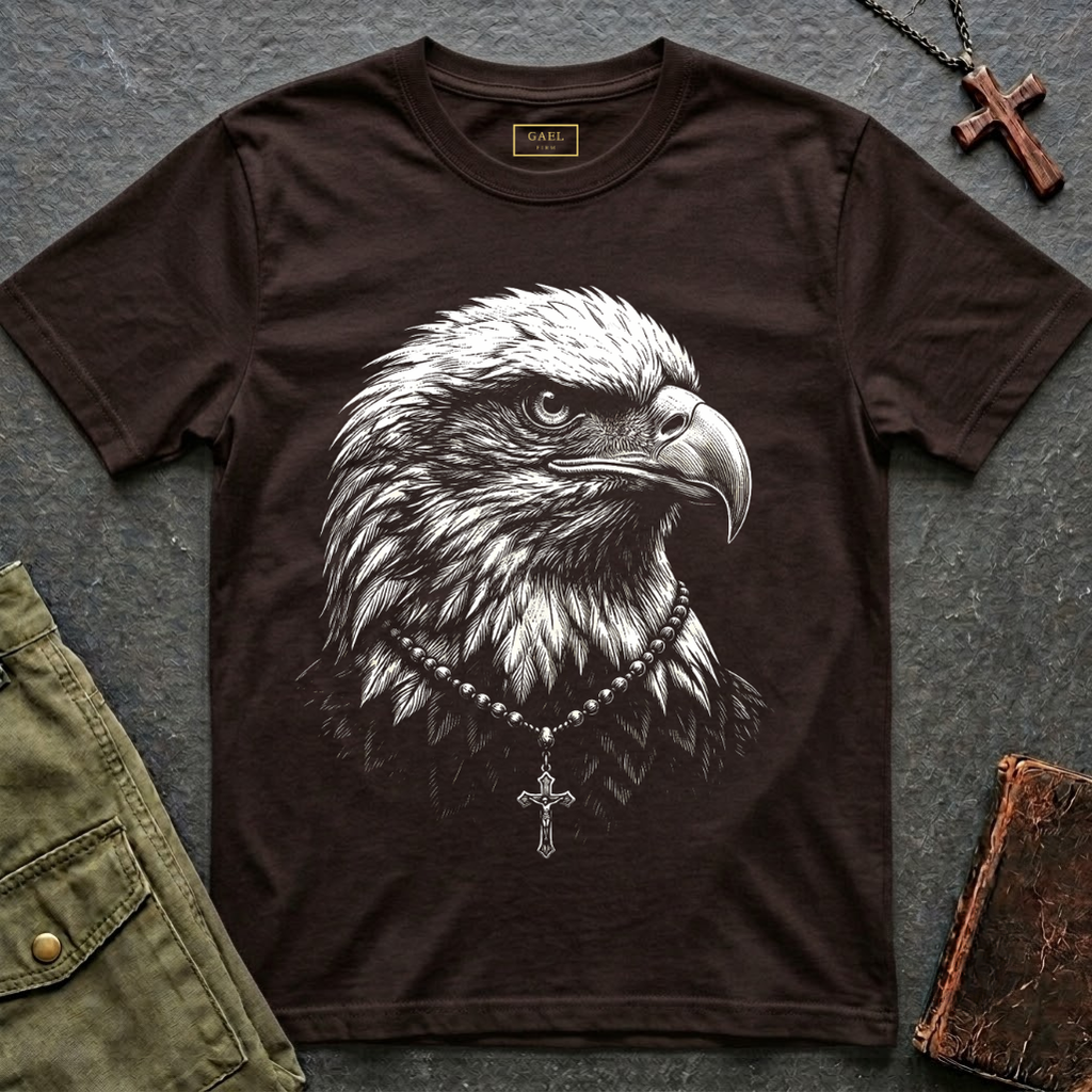 Faithful Eagle Rosary T-shirt