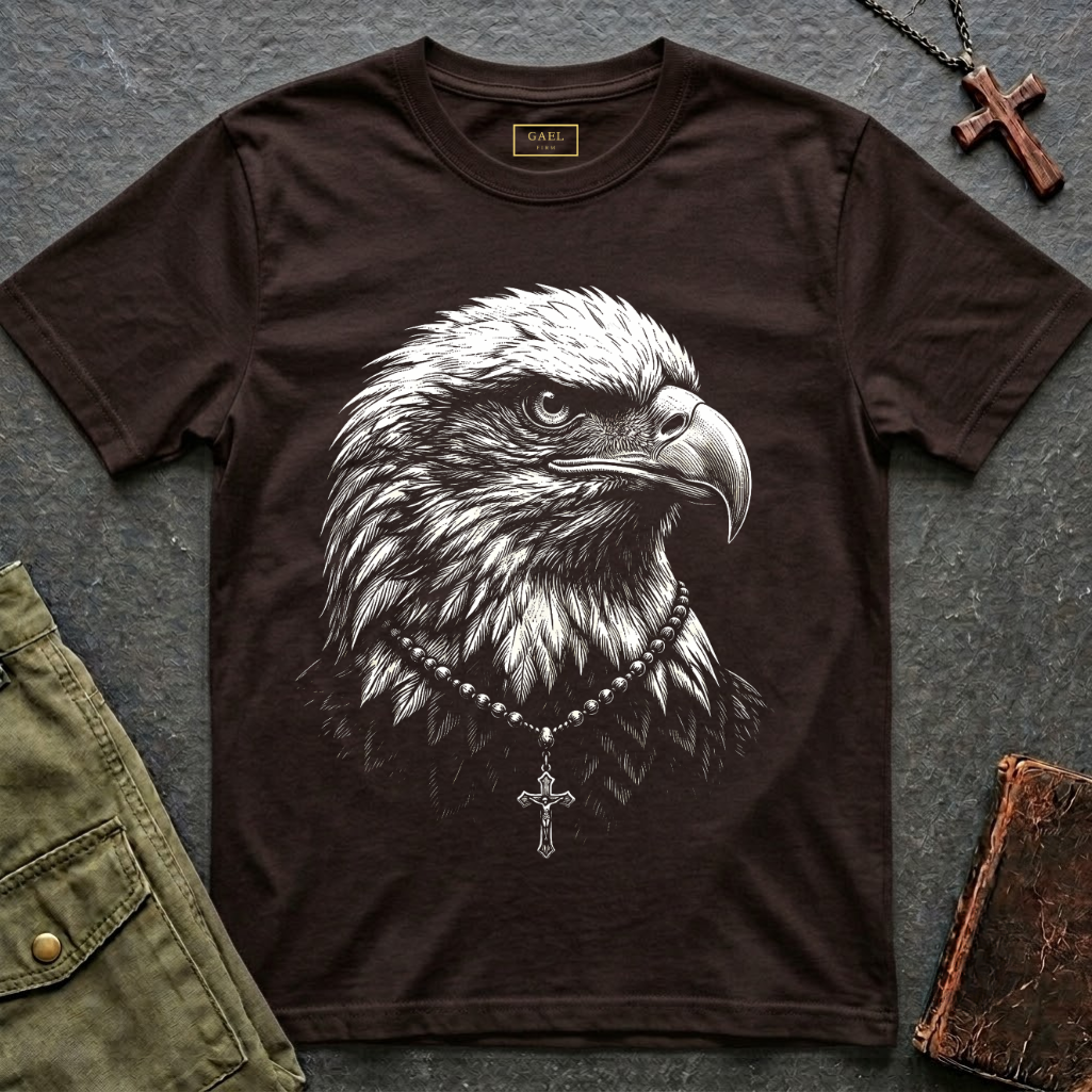 Faithful Eagle Rosary T-shirt