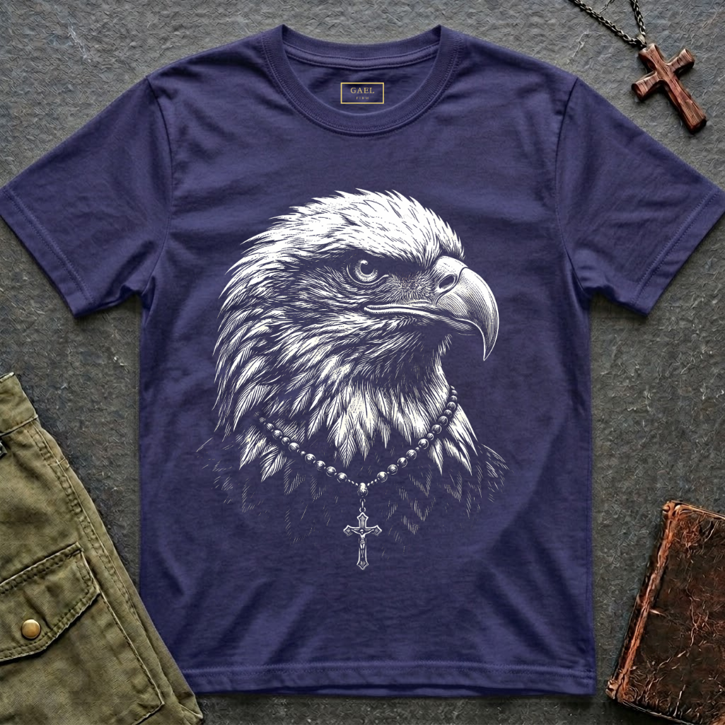 Faithful Eagle Rosary T-shirt
