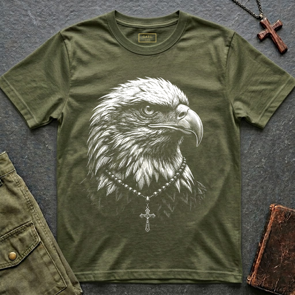 Faithful Eagle Rosary T-shirt